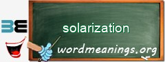 WordMeaning blackboard for solarization